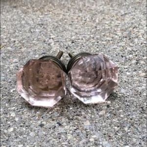 2 crystal Anthropologie knobs/pulls